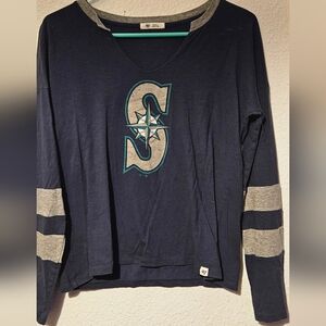 47 Navy and Gray Long Sleeve Tee